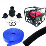 Loncin Flood Pump Kit 500 Lpm with 100 Mtr Layflat Delivery Hose