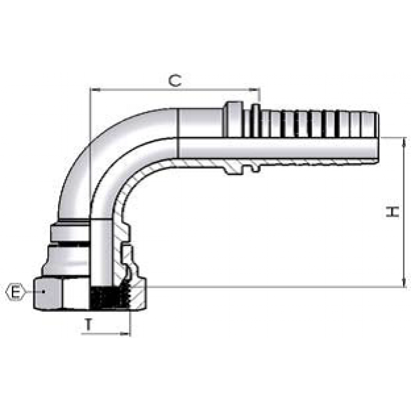 Hydraulic Hose BSP Fitting