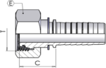 6 O/D ‘S’ Female Straight x 1/4" Hose