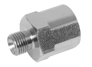 1/4" BSPP Male x 1/8" BSPP Female Fixed Stainless Steel Adaptor
