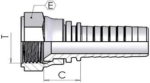7/16" JIC Female Straight x 1/4" Hose