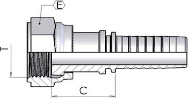 9/16" ORFS Female Straight x 1/4" Hose