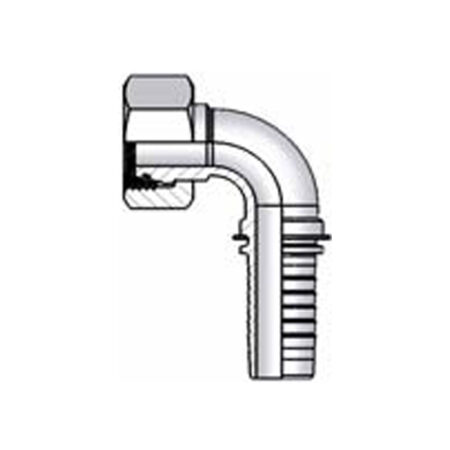 Metric L Series Female Swept 90 Hose Fitting