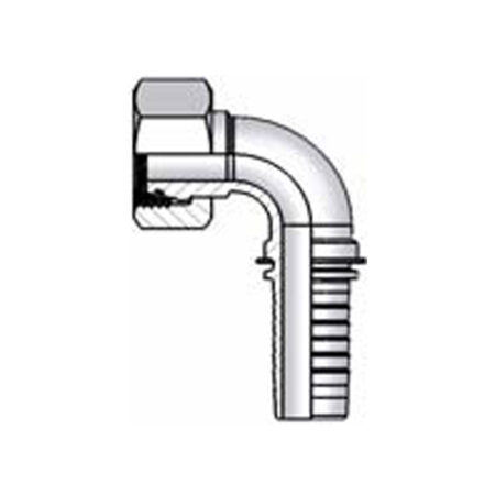 Metric S Series Female Swept 90 Hose Fitting